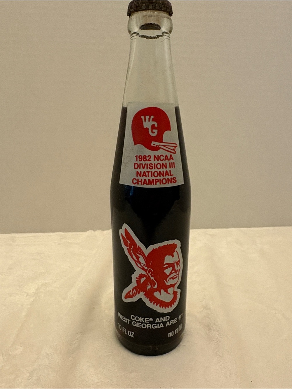 Coca Cola 1982 NCAA West Ga Championship Commemorative Bottle